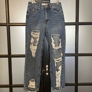 Almost Famous denim destroyed jeans, Junior size 3